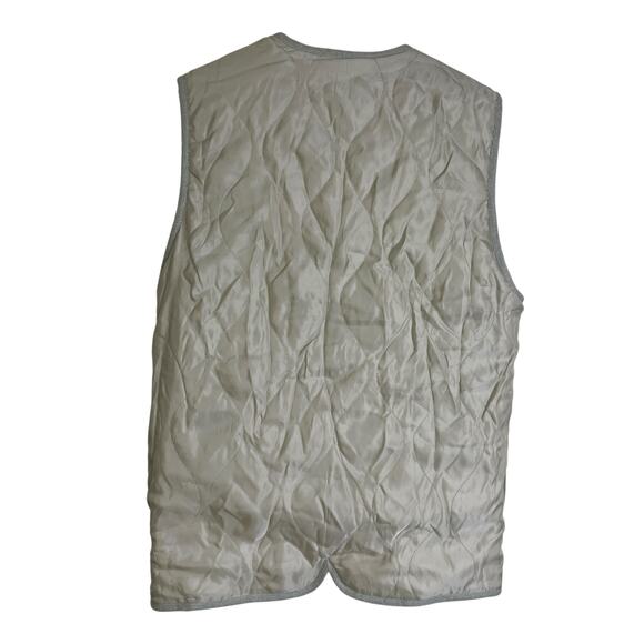 SuitSupply Quilted Bodywarmer Vest Mens XS Gray Jacket Reversible Snap Front - Picture 4 of 13